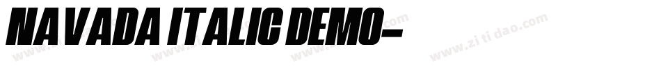 Navada Italic Demo字体转换